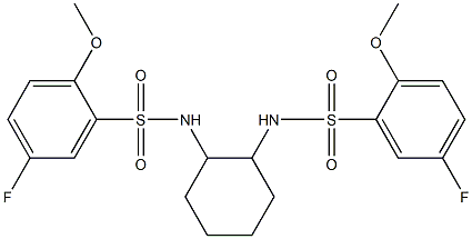 5-fluoro-N-[2-[(5-fluoro-2-methoxyphenyl)sulfonylamino]cyclohexyl]-2-methoxybenzenesulfonamide Structure