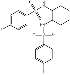 4-fluoro-N-[2-[(4-fluorophenyl)sulfonylamino]cyclohexyl]benzenesulfonamide 구조식 이미지