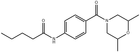 N-[4-(2,6-dimethylmorpholine-4-carbonyl)phenyl]pentanamide Structure