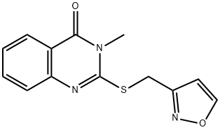 3-methyl-2-(1,2-oxazol-3-ylmethylsulfanyl)quinazolin-4-one 구조식 이미지