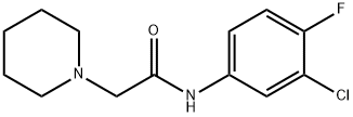 N-(3-chloro-4-fluorophenyl)-2-piperidin-1-ylacetamide 구조식 이미지