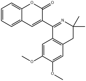 3-(6,7-dimethoxy-3,3-dimethyl-4H-isoquinolin-1-yl)chromen-2-one 구조식 이미지