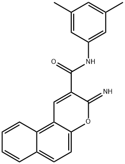 N-(3,5-dimethylphenyl)-3-iminobenzo[f]chromene-2-carboxamide Structure