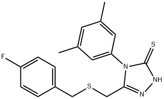 4-(3,5-dimethylphenyl)-3-[(4-fluorophenyl)methylsulfanylmethyl]-1H-1,2,4-triazole-5-thione Structure