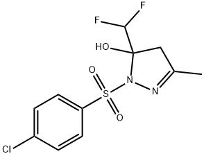 2-(4-chlorophenyl)sulfonyl-3-(difluoromethyl)-5-methyl-4H-pyrazol-3-ol Structure