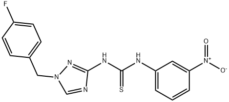 1-[1-[(4-fluorophenyl)methyl]-1,2,4-triazol-3-yl]-3-(3-nitrophenyl)thiourea 구조식 이미지