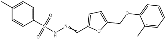 4-methyl-N-[(Z)-[5-[(2-methylphenoxy)methyl]furan-2-yl]methylideneamino]benzenesulfonamide Structure