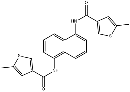 5-methyl-N-[5-[(5-methylthiophene-3-carbonyl)amino]naphthalen-1-yl]thiophene-3-carboxamide Structure