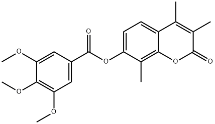 (3,4,8-trimethyl-2-oxochromen-7-yl) 3,4,5-trimethoxybenzoate Structure