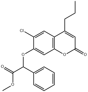 methyl 2-(6-chloro-2-oxo-4-propylchromen-7-yl)oxy-2-phenylacetate 구조식 이미지