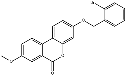 3-[(2-bromophenyl)methoxy]-8-methoxybenzo[c]chromen-6-one Structure