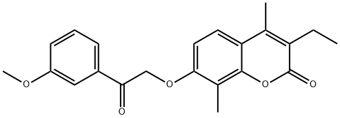 3-ethyl-7-[2-(3-methoxyphenyl)-2-oxoethoxy]-4,8-dimethylchromen-2-one Structure