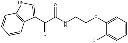 N-[2-(2-chlorophenoxy)ethyl]-2-(1H-indol-3-yl)-2-oxoacetamide 구조식 이미지