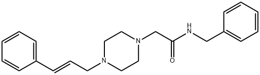 N-benzyl-2-[4-[(E)-3-phenylprop-2-enyl]piperazin-1-yl]acetamide 구조식 이미지