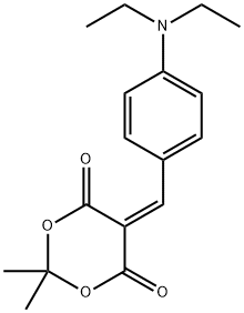 5-[[4-(diethylamino)phenyl]methylidene]-2,2-dimethyl-1,3-dioxane-4,6-dione 구조식 이미지