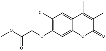 methyl 2-(6-chloro-3,4-dimethyl-2-oxochromen-7-yl)oxyacetate Structure