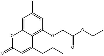 ethyl 2-(7-methyl-2-oxo-4-propylchromen-5-yl)oxyacetate 구조식 이미지