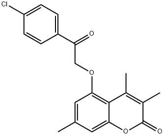5-[2-(4-chlorophenyl)-2-oxoethoxy]-3,4,7-trimethylchromen-2-one Structure