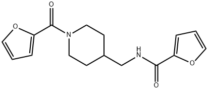 N-[[1-(furan-2-carbonyl)piperidin-4-yl]methyl]furan-2-carboxamide Structure