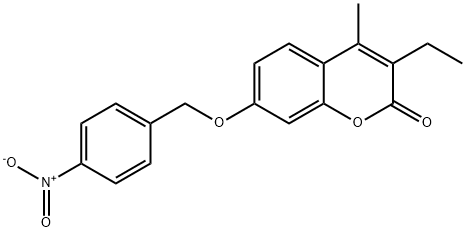 3-ethyl-4-methyl-7-[(4-nitrophenyl)methoxy]chromen-2-one 구조식 이미지