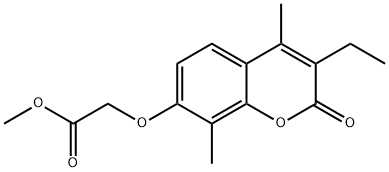 methyl 2-(3-ethyl-4,8-dimethyl-2-oxochromen-7-yl)oxyacetate Structure