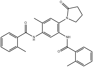 2-methyl-N-[2-methyl-5-[(2-methylbenzoyl)amino]-4-(2-oxopyrrolidin-1-yl)phenyl]benzamide Structure