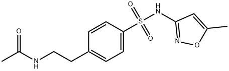 N-[2-[4-[(5-methyl-1,2-oxazol-3-yl)sulfamoyl]phenyl]ethyl]acetamide 구조식 이미지