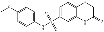 N-(4-methoxyphenyl)-3-oxo-4H-1,4-benzoxazine-6-sulfonamide Structure