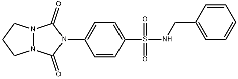 N-benzyl-4-(1,3-dioxo-6,7-dihydro-5H-pyrazolo[1,2-a][1,2,4]triazol-2-yl)benzenesulfonamide Structure