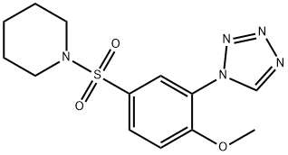 1-[4-methoxy-3-(tetrazol-1-yl)phenyl]sulfonylpiperidine Structure