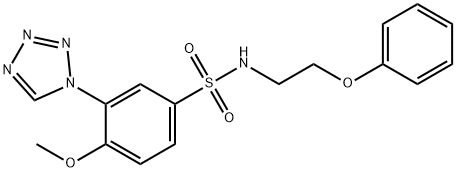 4-methoxy-N-(2-phenoxyethyl)-3-(tetrazol-1-yl)benzenesulfonamide Structure