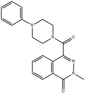 2-methyl-4-(4-phenylpiperazine-1-carbonyl)phthalazin-1-one Structure