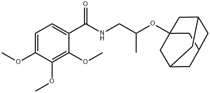 N-[2-(1-adamantyloxy)propyl]-2,3,4-trimethoxybenzamide 구조식 이미지