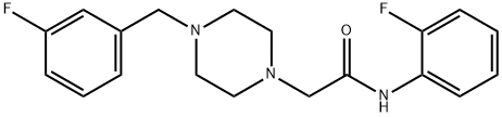 N-(2-fluorophenyl)-2-[4-[(3-fluorophenyl)methyl]piperazin-1-yl]acetamide Structure