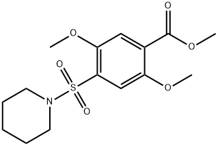 methyl 2,5-dimethoxy-4-piperidin-1-ylsulfonylbenzoate 구조식 이미지