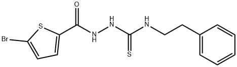 1-[(5-bromothiophene-2-carbonyl)amino]-3-(2-phenylethyl)thiourea 구조식 이미지