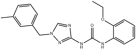 1-(2-ethoxyphenyl)-3-[1-[(3-methylphenyl)methyl]-1,2,4-triazol-3-yl]urea 구조식 이미지