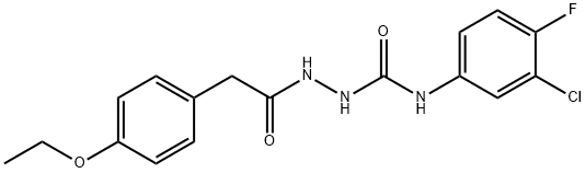 1-(3-chloro-4-fluorophenyl)-3-[[2-(4-ethoxyphenyl)acetyl]amino]urea Structure