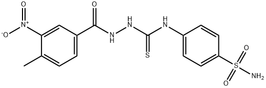 1-[(4-methyl-3-nitrobenzoyl)amino]-3-(4-sulfamoylphenyl)thiourea 구조식 이미지