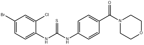 1-(4-bromo-2-chlorophenyl)-3-[4-(morpholine-4-carbonyl)phenyl]thiourea Structure