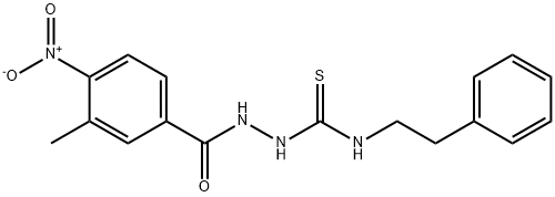 1-[(3-methyl-4-nitrobenzoyl)amino]-3-(2-phenylethyl)thiourea Structure