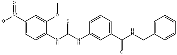 N-benzyl-3-[(2-methoxy-4-nitrophenyl)carbamothioylamino]benzamide Structure