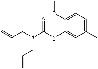 3-(2-methoxy-5-methylphenyl)-1,1-bis(prop-2-enyl)thiourea 구조식 이미지