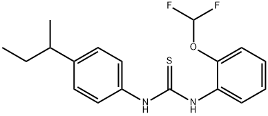 1-(4-butan-2-ylphenyl)-3-[2-(difluoromethoxy)phenyl]thiourea 구조식 이미지