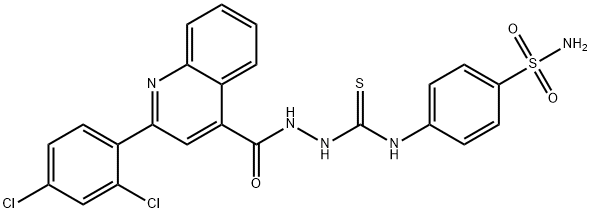 1-[[2-(2,4-dichlorophenyl)quinoline-4-carbonyl]amino]-3-(4-sulfamoylphenyl)thiourea Structure