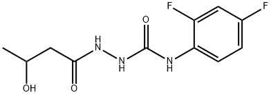 1-(2,4-difluorophenyl)-3-(3-hydroxybutanoylamino)urea Structure