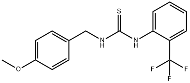 1-[(4-methoxyphenyl)methyl]-3-[2-(trifluoromethyl)phenyl]thiourea Structure