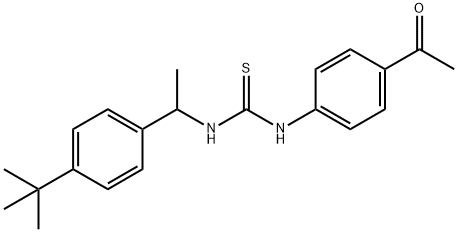 1-(4-acetylphenyl)-3-[1-(4-tert-butylphenyl)ethyl]thiourea 구조식 이미지