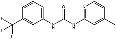 1-(4-methylpyridin-2-yl)-3-[3-(trifluoromethyl)phenyl]urea 구조식 이미지