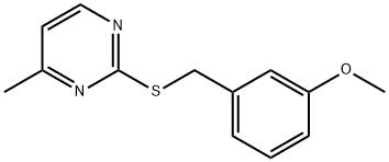 2-[(3-methoxyphenyl)methylsulfanyl]-4-methylpyrimidine 구조식 이미지